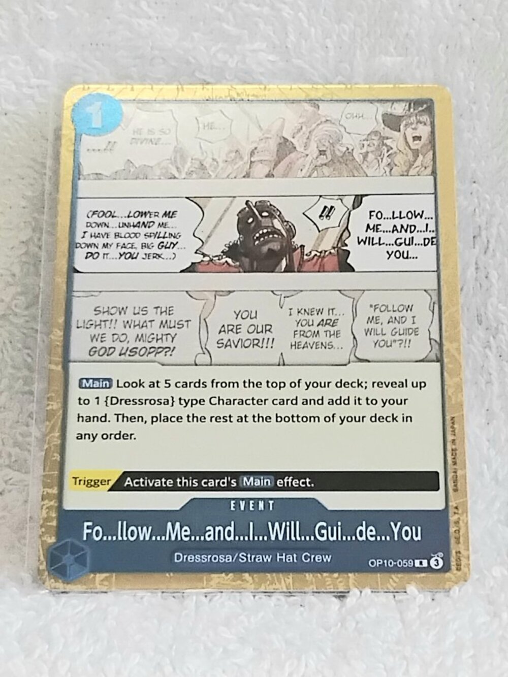 Mint One Piece Follow Me and I Will Guide You Rare Event Foil Card OP10-059!!